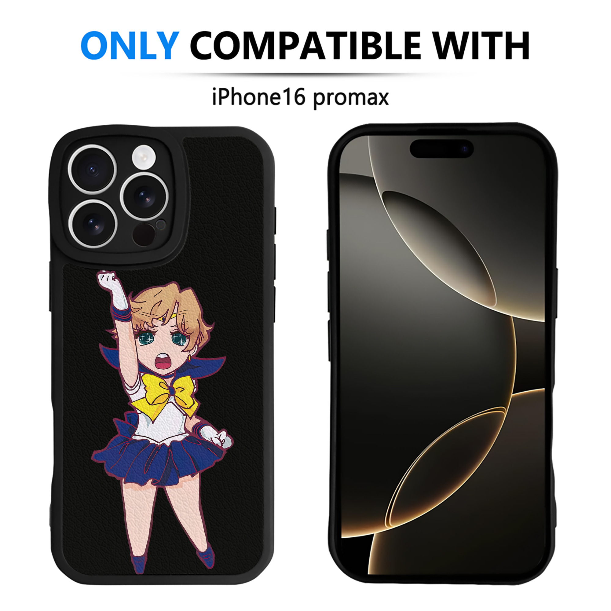 （画像用） 美少女戦士セーラームーン 天王はるか Sailor Moon Tenoh Haruka 【iPhone 16シリーズ対応】シリコンスマホケース（レザー調） 材質：シリコン